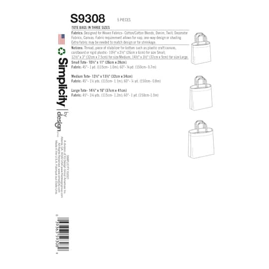 Simplicity® Pattern CS9308